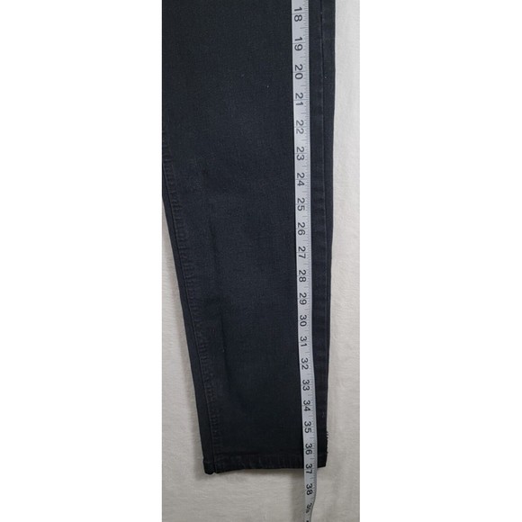 Original Penguin Women's Jeans Size 14 Mid-Rise Straight Leg Black Denim - Picture 14 of 16